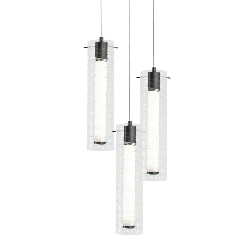 Bari 3 Light Round Pendant,120V,45W,5 CCT,BK