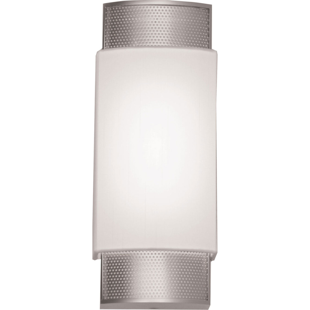 Charlotte LED Sconce - Satin Nickel Finish - White Acrylic Shade