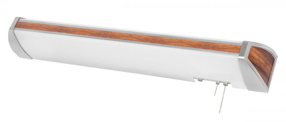 AFX Lighting IDB332E8MH White Frosted Acrylic Overbed Light Fixture with Mahogany Accents