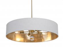 AFX Lighting, Inc. CLNP30MBSB-WHGD - Celine Pendant 30'' Medium Base SB - WHGD shade