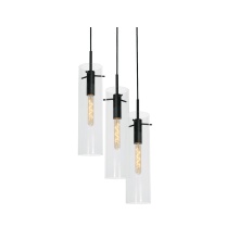 AFX Lighting, Inc. VSAP05MBBKRND3 - Vista 3 Light Round Pendant, 60W, BK