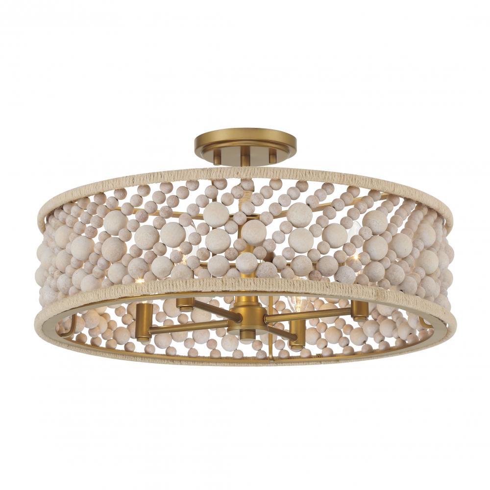 Horsmore 20.25" 4-Light Semi Flush