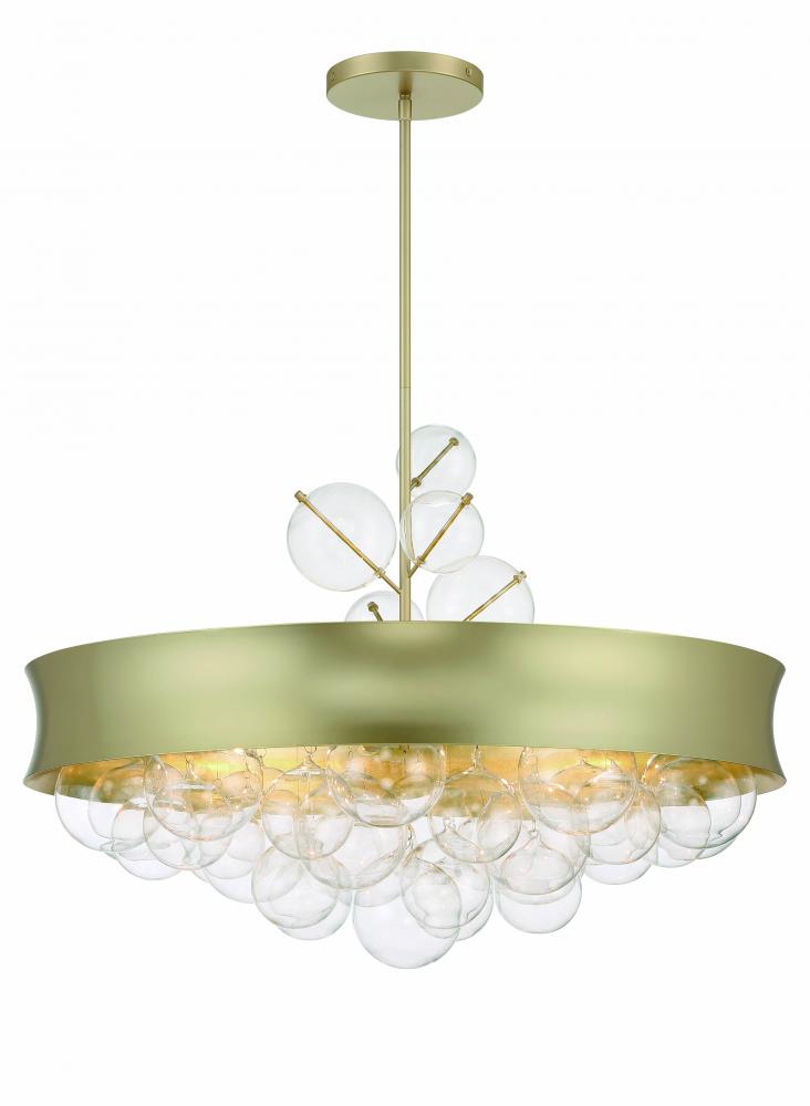 Verdi Square by Robin Baron - 25" 8 Light Convertible Pendant