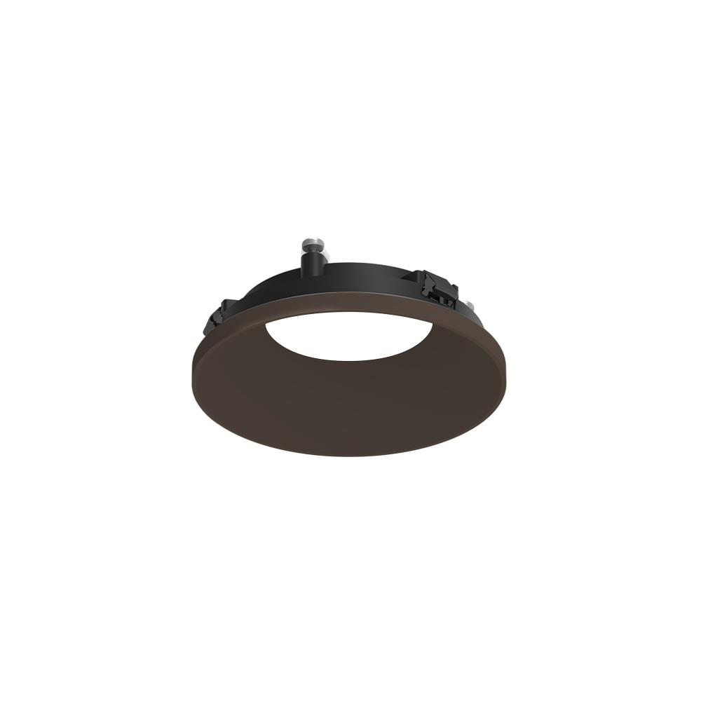 3" Apollo Round Flangeless Downlight Trim with Frosted Lens, Bronze Finish