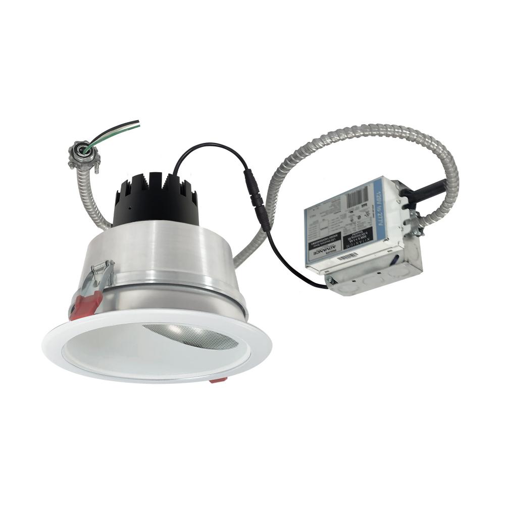 6" Sapphire III Retrofit, Diffused Clear Wall Wash Reflector/Matte Powder White Flange,