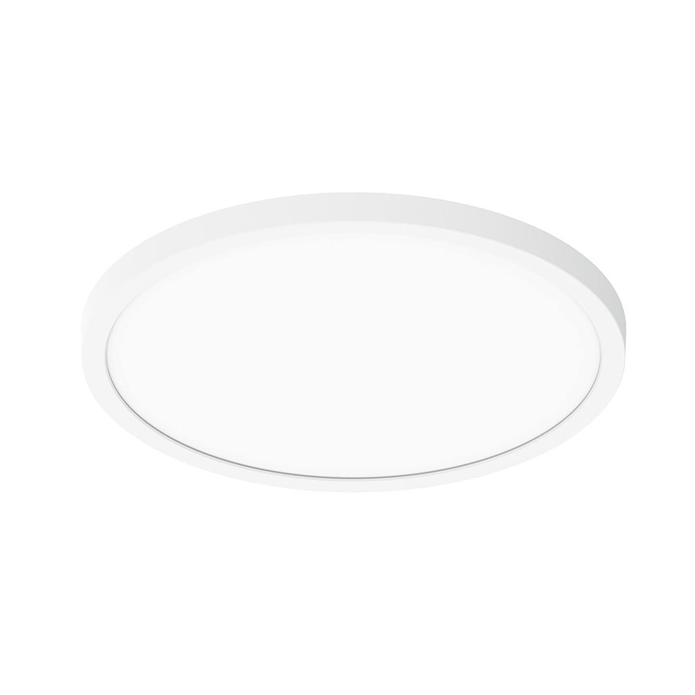 12" ELO LED Surface Mount Luminaire with Selectable CCT, 1750lm / 24W, Matte Powder White Finish