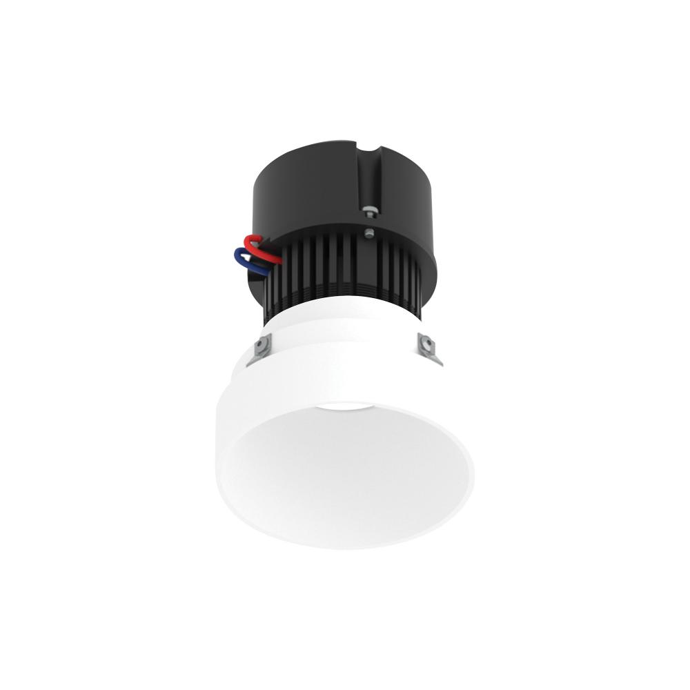 4" Pearl 120V LED Round Trimless Retrofit Downlight, 1150lm / 10W, 4000K, Bright White Finish