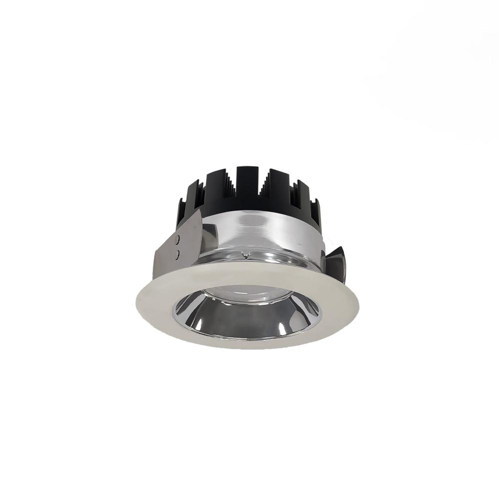 4" Marquise III Round Open Reflector, 1500lm, 4000K, Flood Optic, Clear Reflector/White Flange