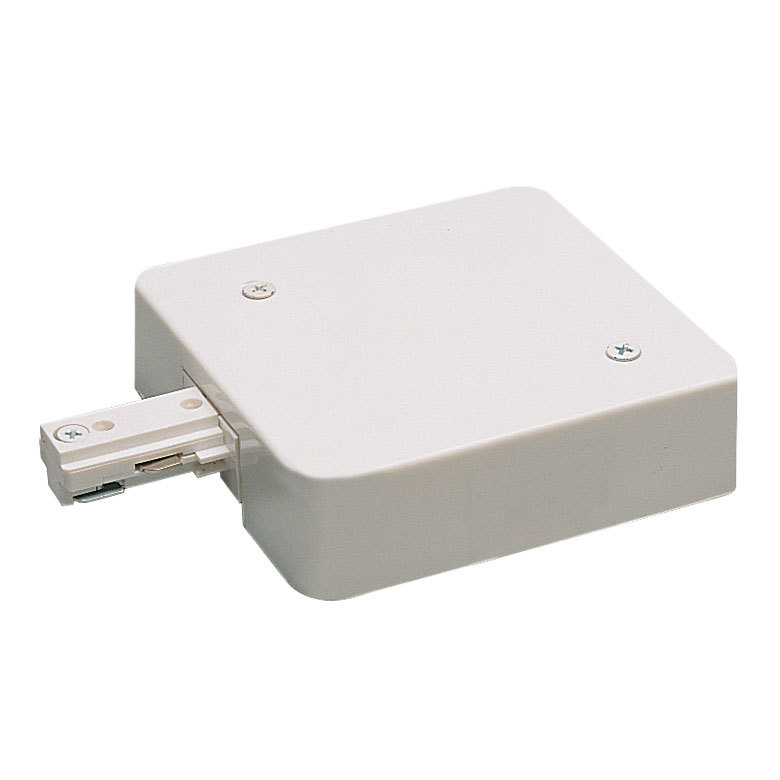Live End Feed for One-Circuit Track, White Finish
