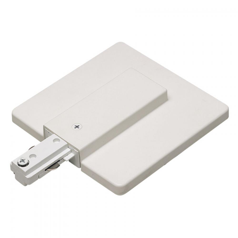 Live End Feed w/ Canopy, One-Circuit Track, White Finish