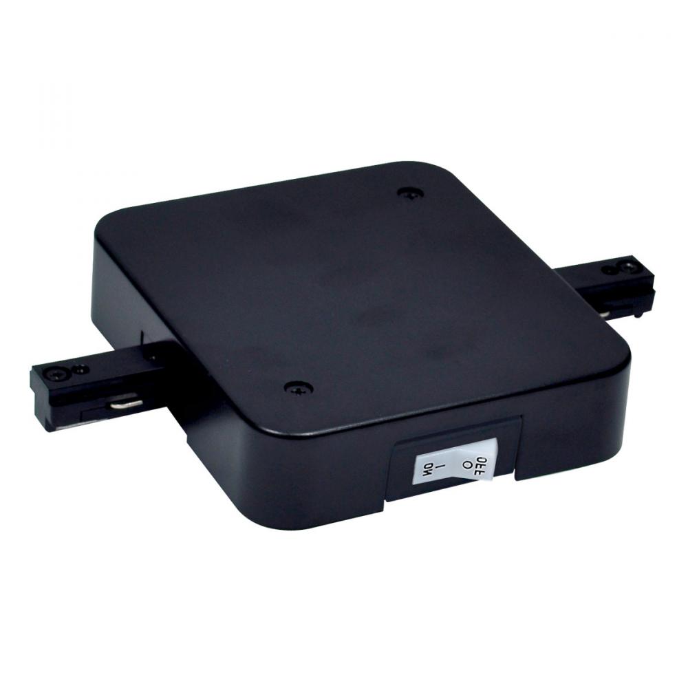 In-Line Feed with Circuit Breaker, Two-Circuit Track, 10 Amps, Black Finish