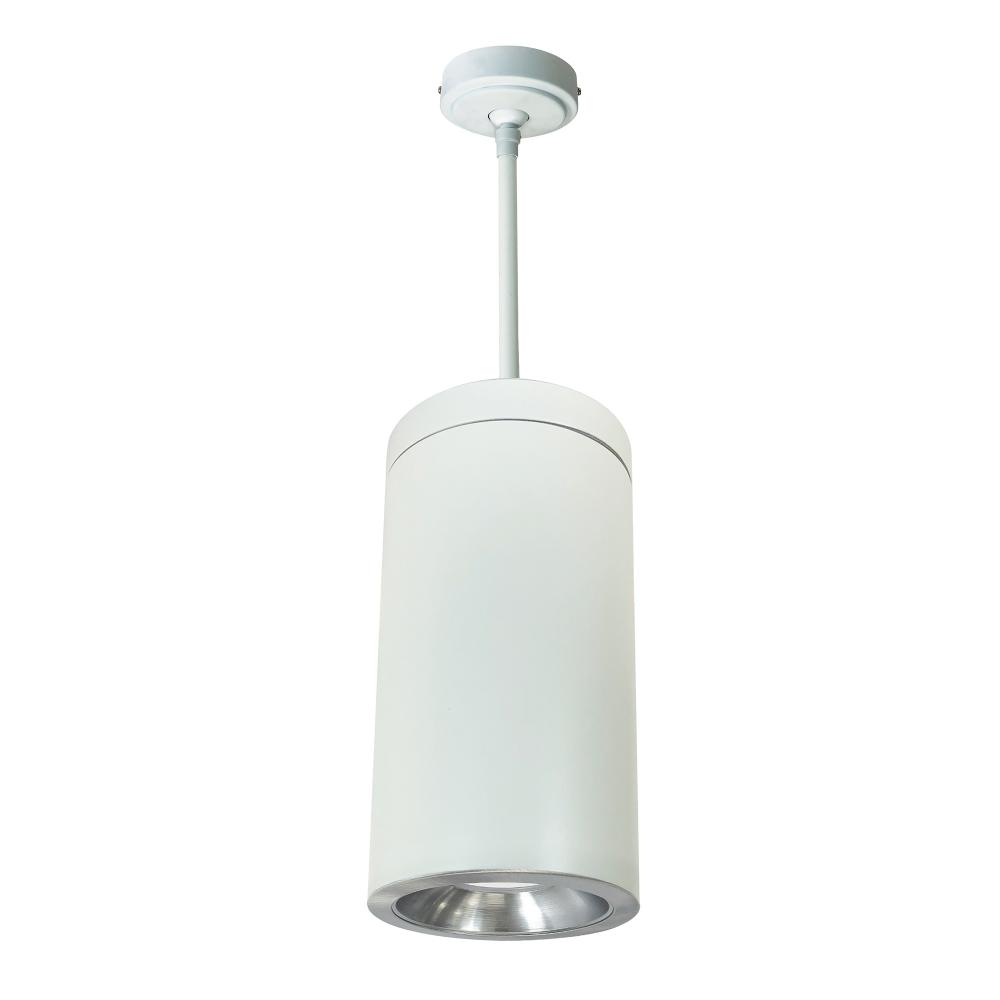 6" Cobalt Pendant Mount Cylinder, White, 1000L, Selectable CCT, Natural Metal/Natural Metal