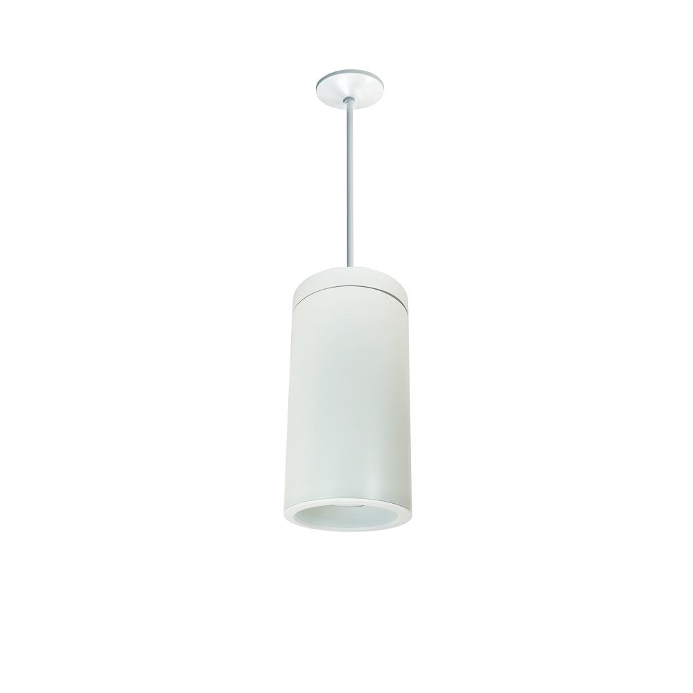 6" Cobalt Pendant Mount Cylinder, White, 1000L, 3000K, White Reflector, 120V Triac/ELV Dimming