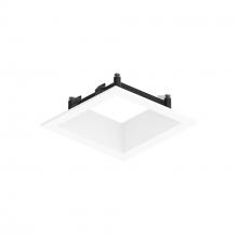 Nora NAPF-3SDNMPW/CL - 3" Apollo Square Flanged Downlight Trim with Clear Lens, Matte Powder White Finish