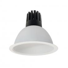 Nora NC3-81L630NMPW - 8" Sapphire III Round Open Reflector, 5500lm, 3000K, Narrow Flood Optic, Matte Powder White