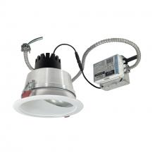 Nora NCR3-66L235FC12MPW - 6" Sapphire III Retrofit, Matte Powder White Wall Wash Reflector/Matte Powder White Flange,