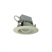 Nora NLCBC-46940XWW - 4" Cobalt Adjustable LED Retrofit, 1000lm / 12W, 4000K, White Reflector / White Flange