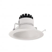 Nora NRM3-61L235NWW - 6" Marquise III Round Open Reflector, 1500lm, 3500K, Narrow Flood Optic, White Reflector/White