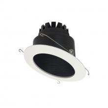 Nora NRM3-6S2L235FB - 6" Marquise III Round Slope Baffle, 1200lm, 3500K, Flood Optic, Black Baffle/White Flange