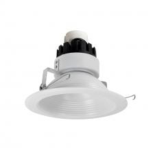 Nora NRMC3-62L130FMPW - 6" Marquise III Retrofit, Matte Powder White Baffle/Matte Powder White Flange, 120-277V; 0-10V