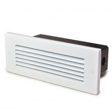 Nora NSW-841/SCW - Brick Die-Cast LED Step Light w/ Horizontal Louver Face Plate, Selectable CCT, White Finish