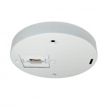 Nora NT-379W - Round Monopoint Canopy for Aiden Track Head (NTE-850), White Finish