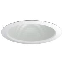 Nora NTM-526W - 5" Airtight Baffled Lensless Shower Trim, White