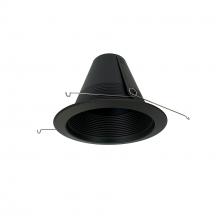 Nora NTM-713BBAL - 6" Airtight Steel Baffle Cone w/ Flange, Black