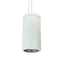 Nora NYLD2-6P10140DWW - 6" Cobalt Pendant Mount Cylinder, White, 1000L, 4000K, Diffused/White Reflector, 120V Triac/ELV