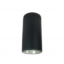 Nora NYLS3-6S1L440NC12DBB - 6" Sapphire III Surface Mount Black Cylinder, Diffused Clear Reflector/Black Flange, 120-277;