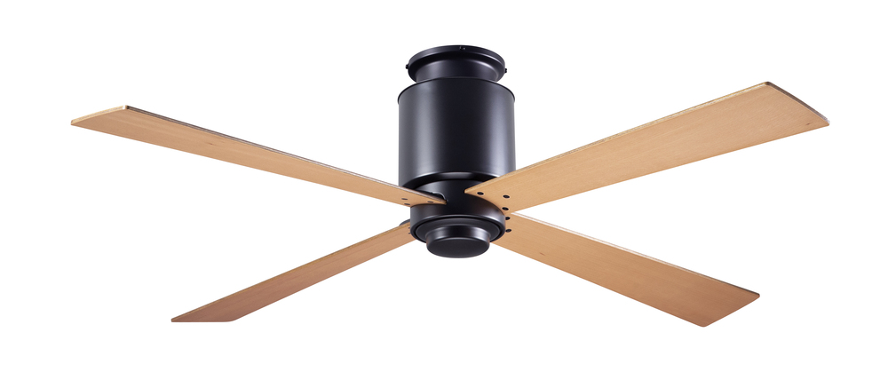 Lapa Flush Fan; Dark Bronze Finish; 50" Maple Blades; No Light; Fan Speed Control