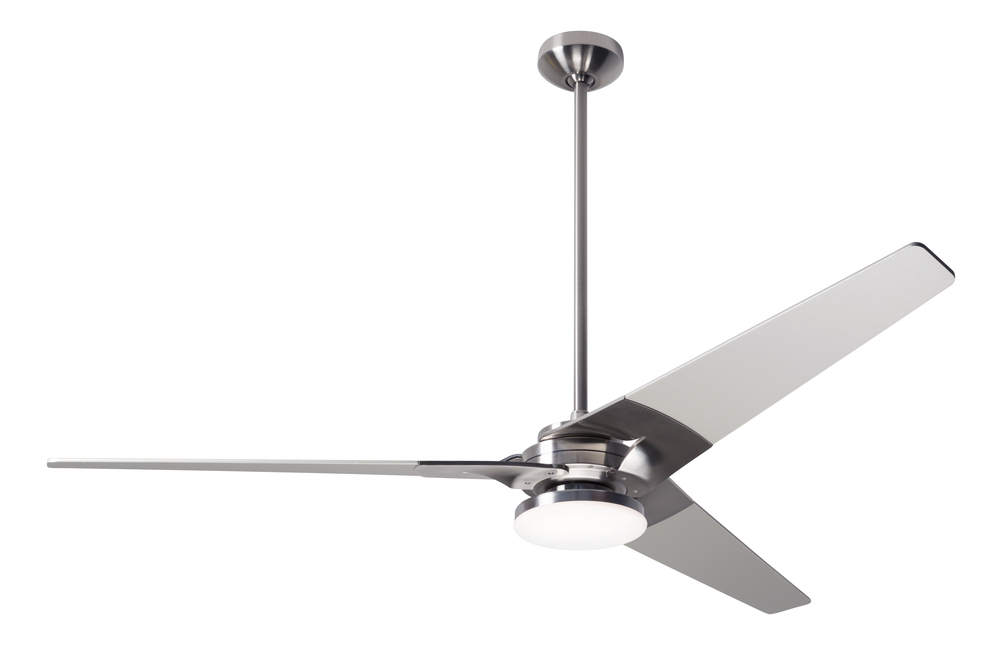 Torsion Fan; Bright Nickel Finish; 62" Whitewash Blades; 20W LED; Fan Speed and Light Control