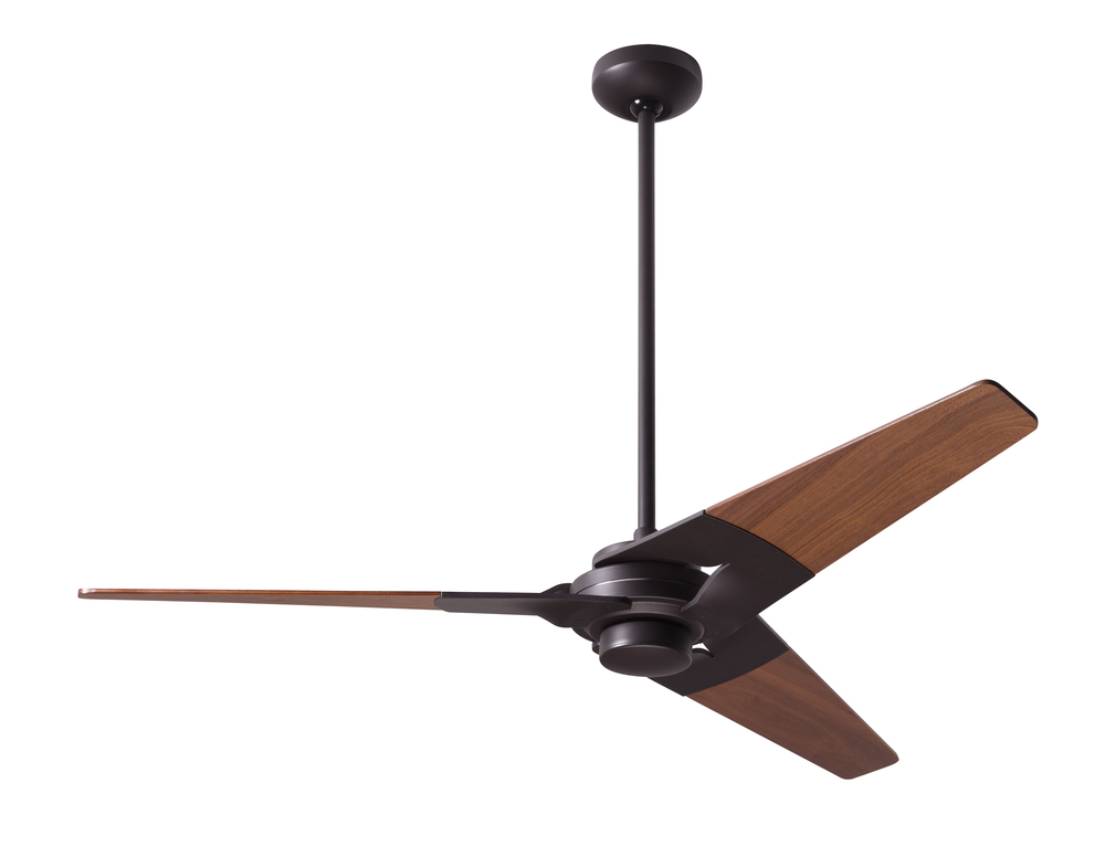 Torsion Fan; Dark Bronze Finish; 52" Mahogany Blades; No Light; Fan Speed and LT Control (3-wire
