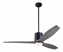 Modern Fan Co. LLX-DBBK-54-GY-271-RC - LeatherLuxe DC Fan; Dark Bronze Finish wt Black Leather; 54" Graywash Blades; 17W LED