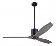 Modern Fan Co. LLX-DBBK-54-GY-NL-RC - LeatherLuxe DC Fan; Dark Bronze Finish wt Black Leather; 54" Graywash Blades; No Light