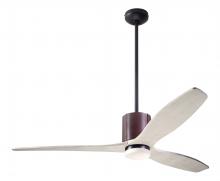 Modern Fan Co. LLX-DBCH-54-WW-271-RC - LeatherLuxe DC Fan; Dark Bronze Finish wt Chocolate Leather; 54" Whitewash Blades; 17W LED
