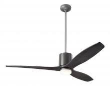 Modern Fan Co. LLX-GTGY-54-EB-271-WC - LeatherLuxe DC Fan; Graphite Finish with Gray Leather; 54" Ebony Blades; 17W LED; Wall Control
