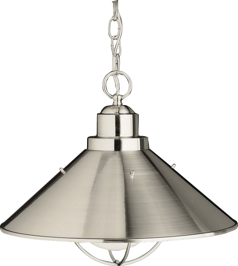Seaside 16" 1 Light Pendant Brushed Nickel