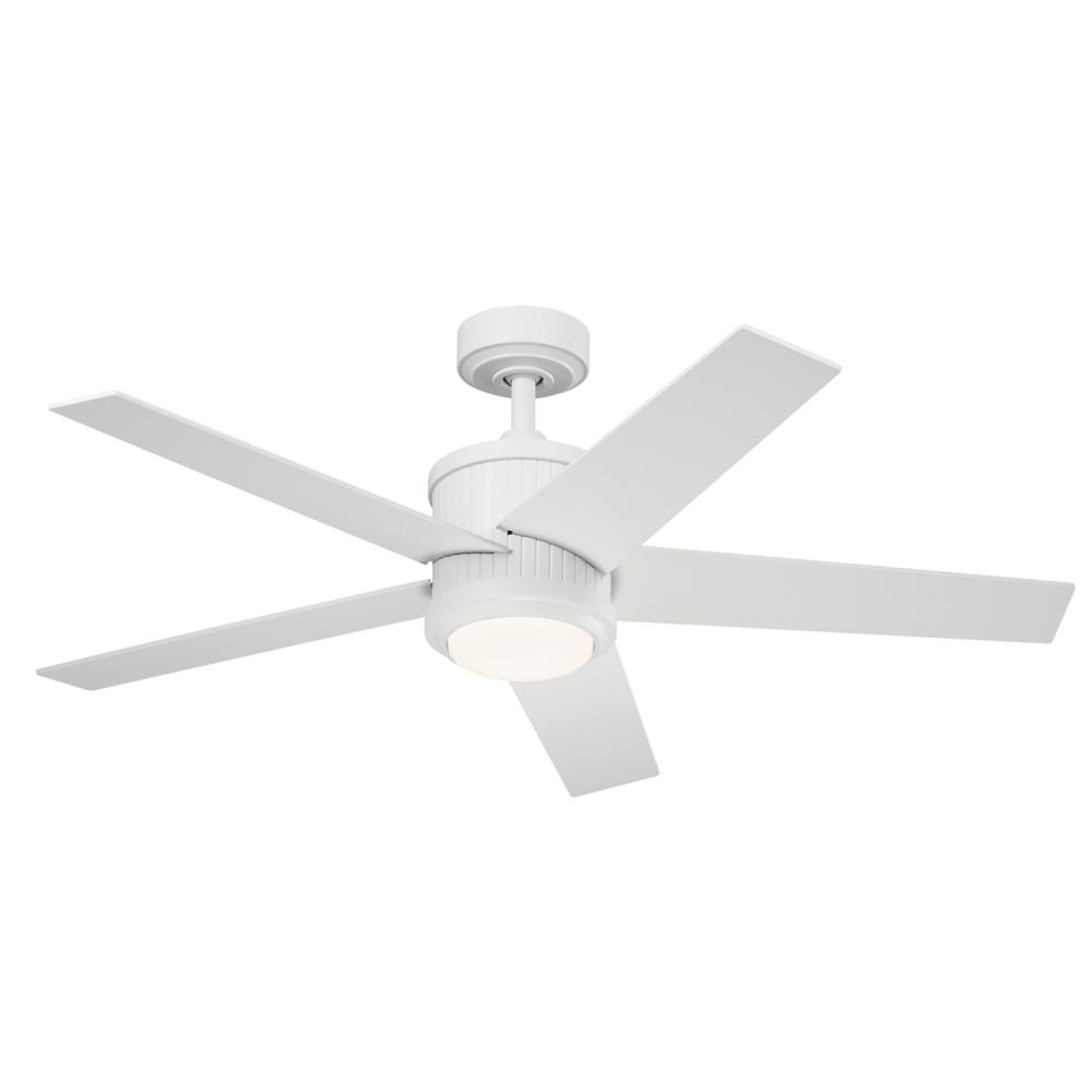 48" Brahm 5 Blade Indoor Ceiling Fan with Etched Cased Opal Glass