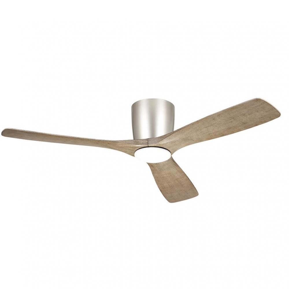 Kichler 54" Volos 3 Blade Indoor Ceiling Fan in Brushed Nickel with Distressed Antique Grey Blad