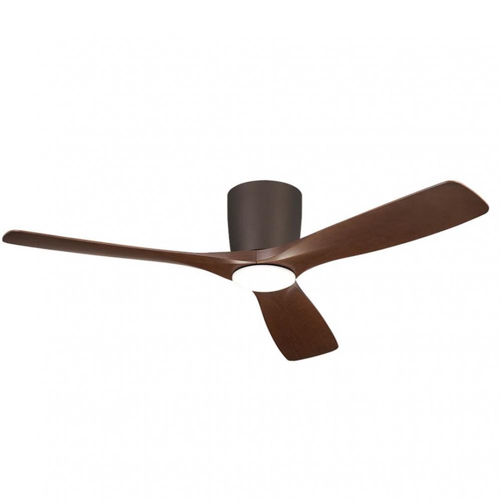 Kichler 54 Inch Volos 3 Blade Indoor Ceiling Fan in Satin Natural Bronze with Walnut Blades