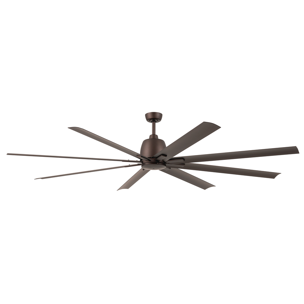 84 Inch Breda 8 Blade Ceiling Fan in Satin Natural Bronze with Satin Natural Bronze Blades