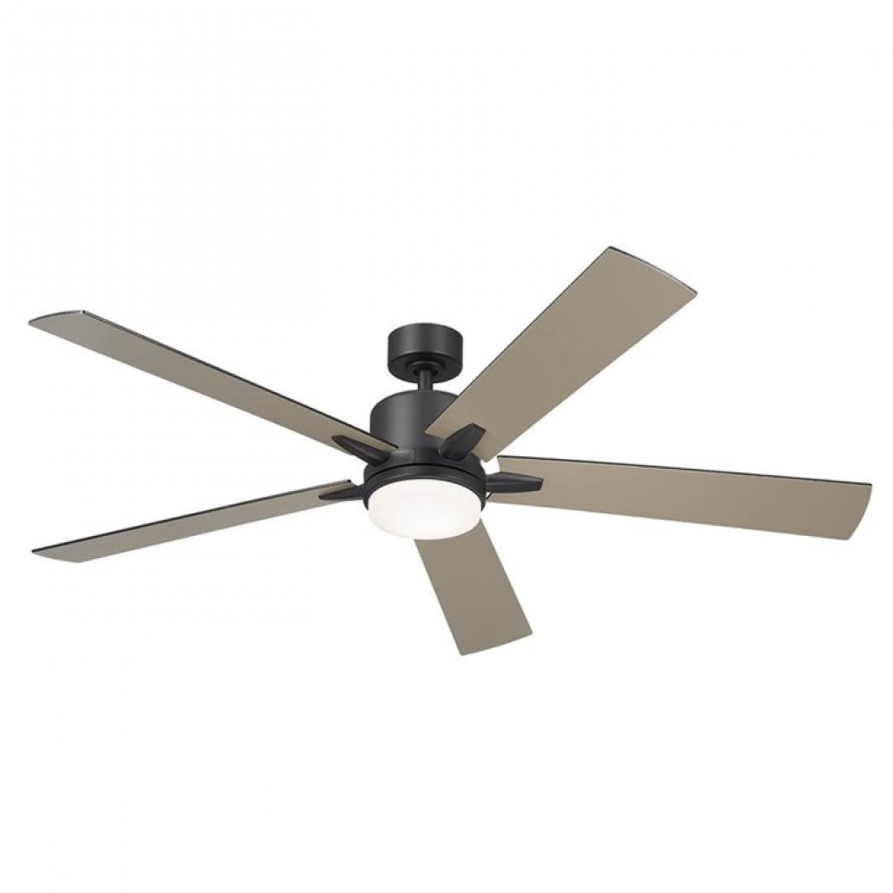 60" Lucian Elite XL 5 Blade Indoor Ceiling Fan with Etched Cased Opal Glass