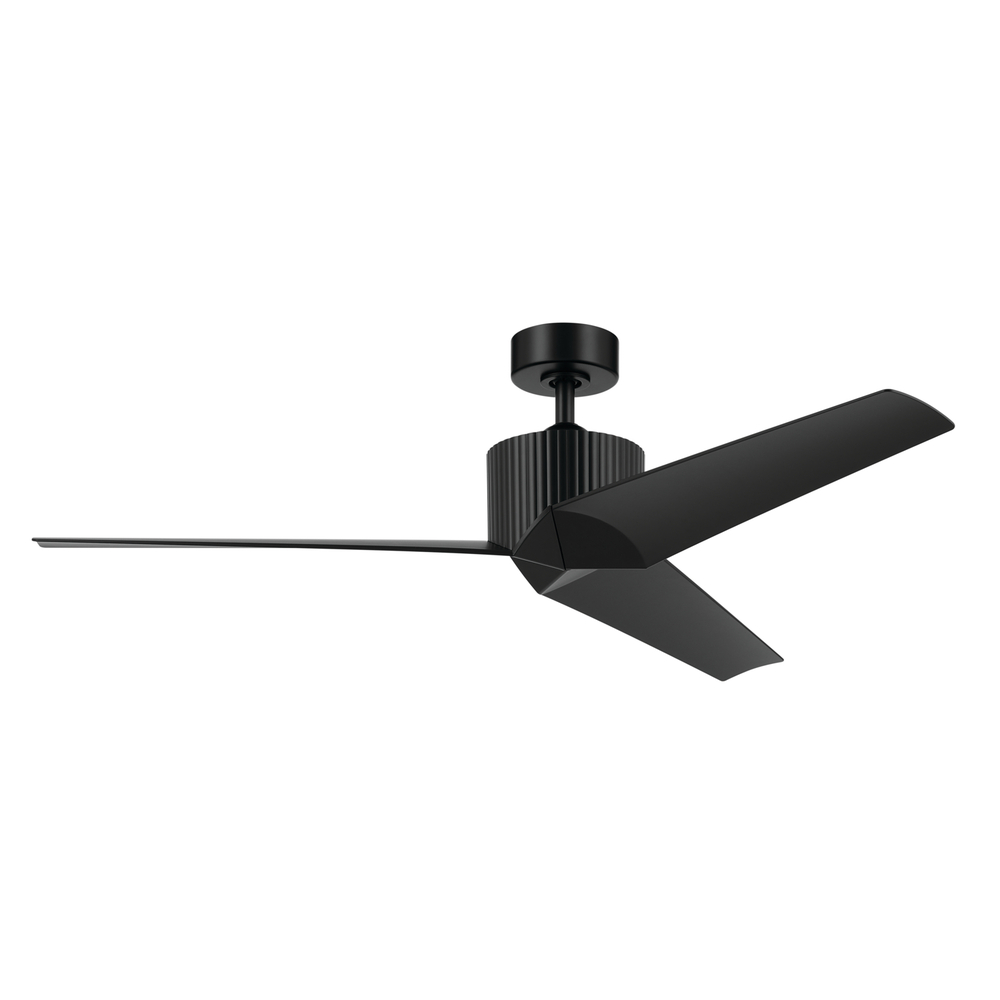 56 Inch Almere 3 Blade Indoor Ceiling Fan in Satin Black with Satin Black BladesÂ