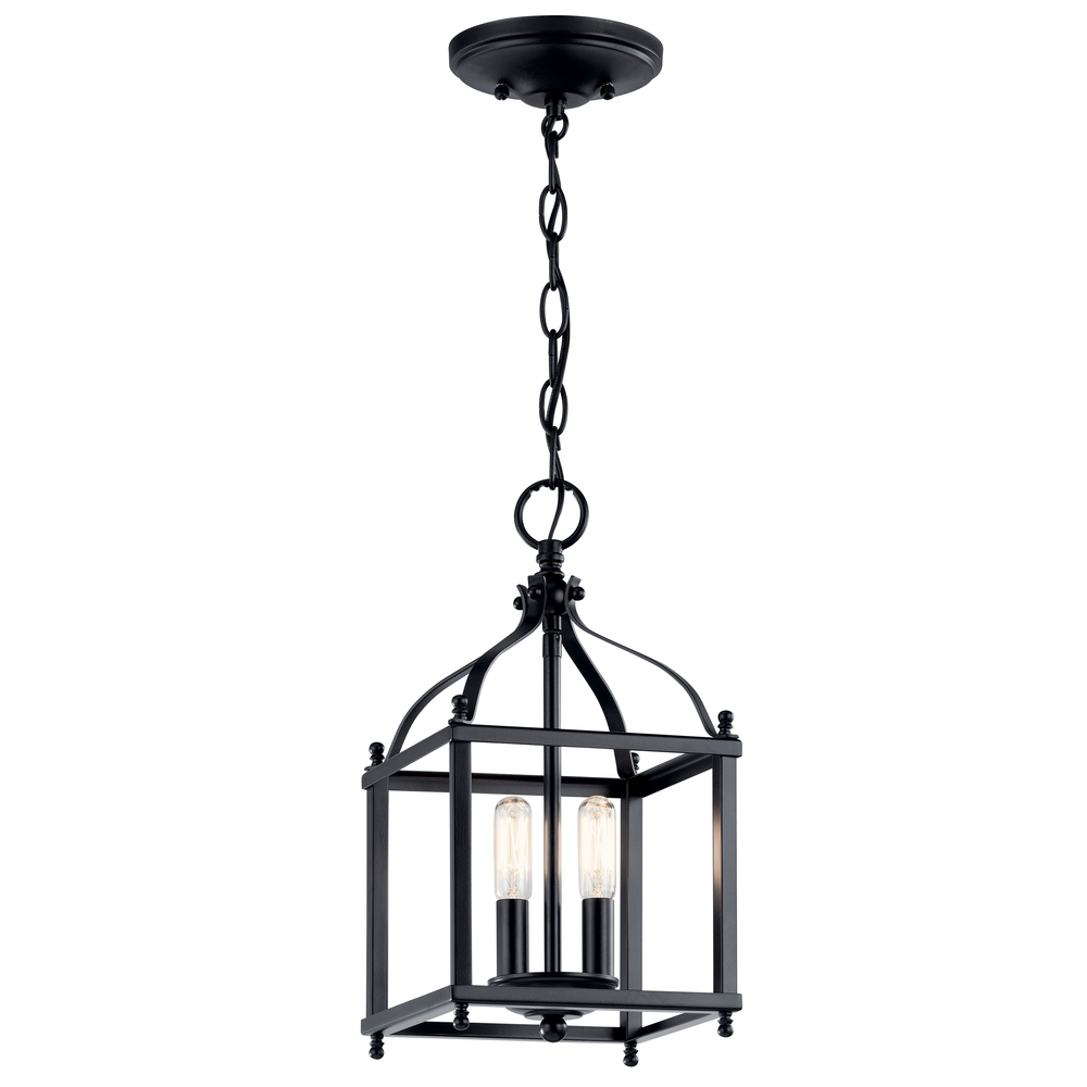 Larkin 14.75" 2 Light Pendant in Black