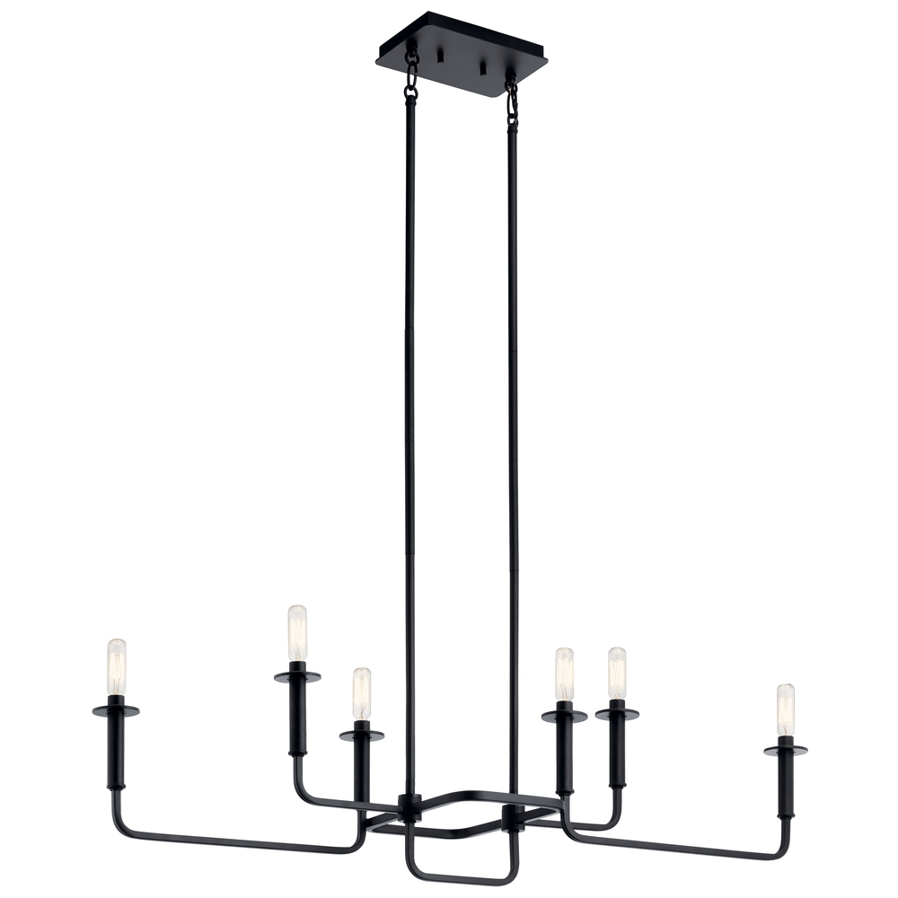 Alden 17.5" Linear Chandelier in Black