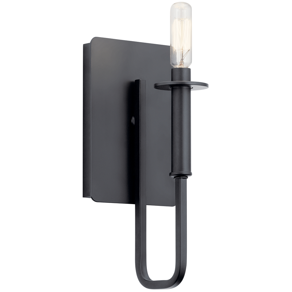 Alden 1 Light Wall Sconce Black