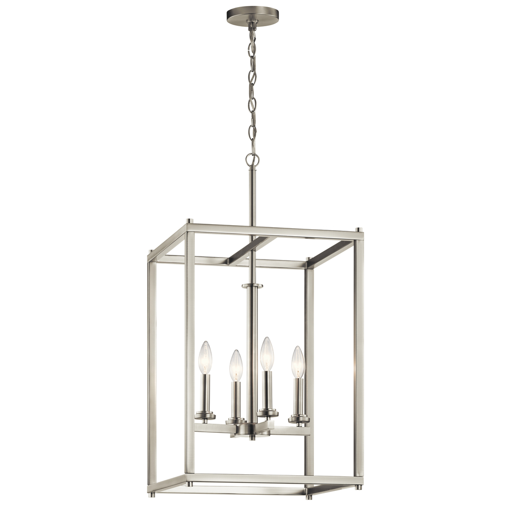Crosby 31" 4 Light Foyer Pendant Brushed Nickel