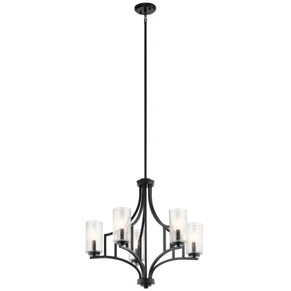 Vara 5 Light Chandelier Distressed Black