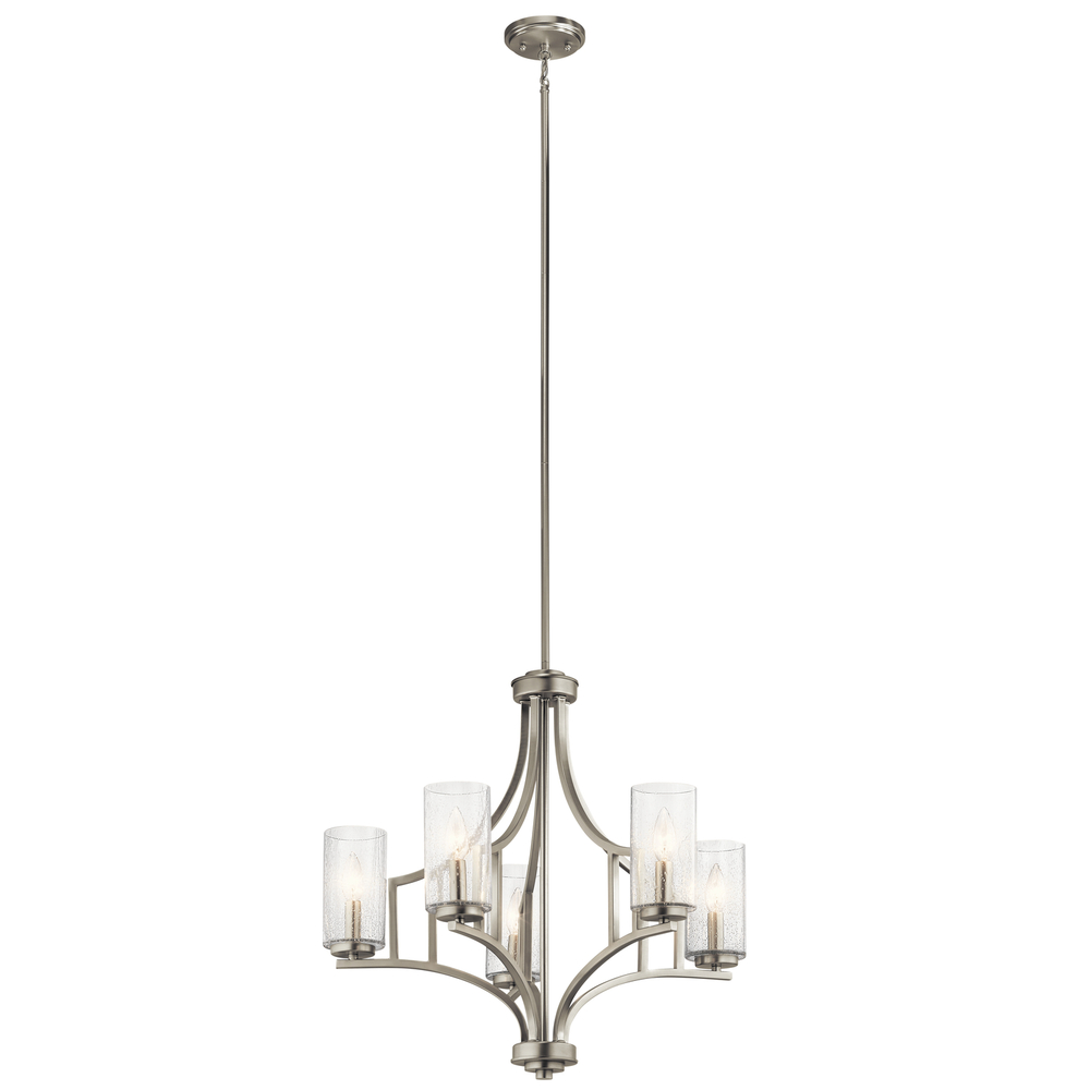 Vara 5 Light Chandelier Brushed Nickel